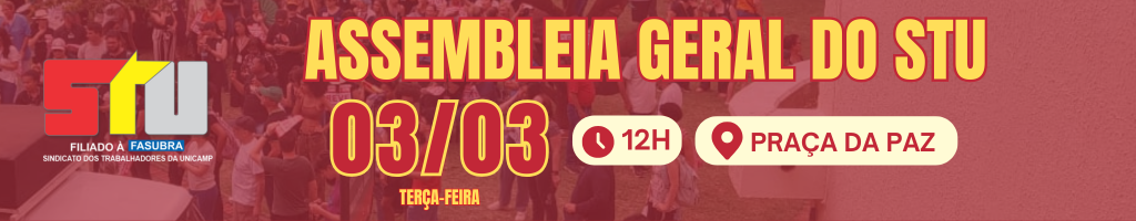 Terça, 03/03, às 12h, tem Assembleia na Praça da Paz para debater Campanha Salarial