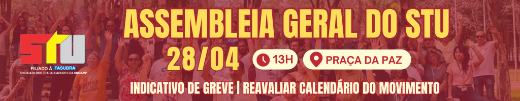 NOVA DATA DA ASSEMBLEIA: 28/04, 13h, na Praça da Paz