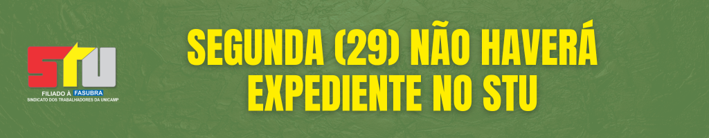 Segunda (29) não haverá expediente no STU