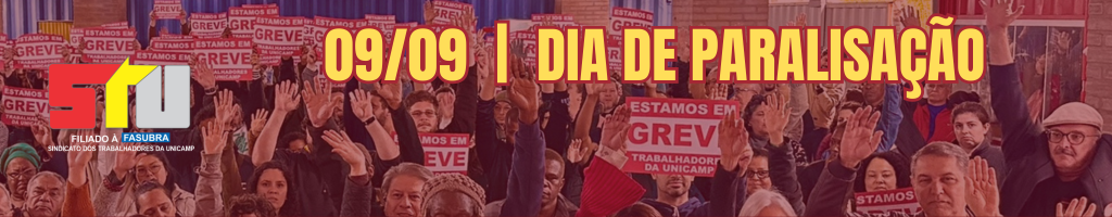 Quarta-feira, 09/09, é dia de PARALISAÇÃO pela Pauta Específica Emergencial